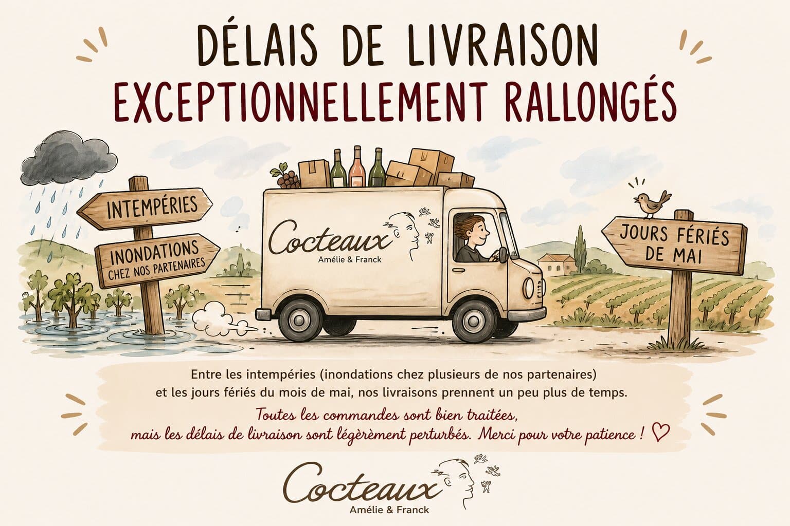 Livraisons exceptionnellement rallongées